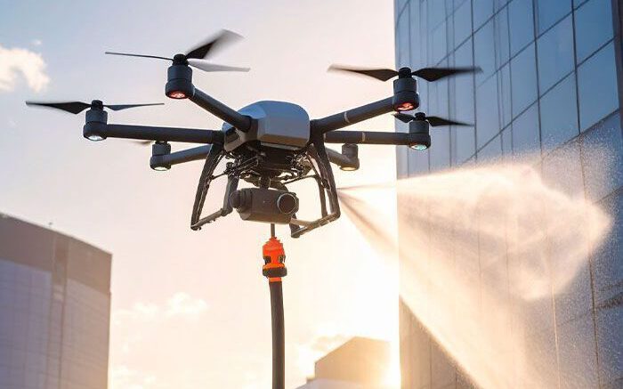 drone building washing & cleaning difficult access services