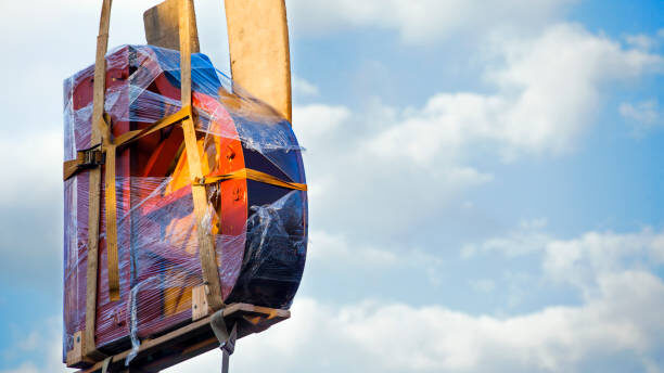 piano transportation blue sky